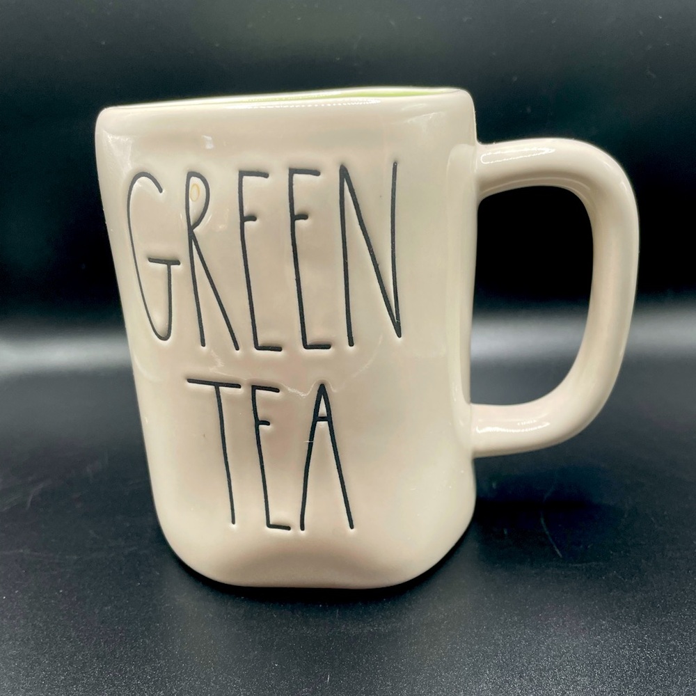 Rae Dunn mug 16 oz cup for Tea or coffee excellent condition green interior